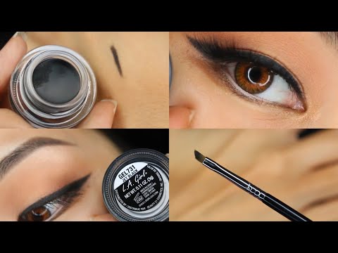 LA Ragazze Gel Eyeliner JET NERO Quick Review Swatch Tutorial | Sigma E06 Brush recensione