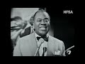 Louis Armstrong performs his chart-topping version of &#39;Mack the Knife&#39;, November 1964.