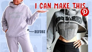 DIY Hoodie to Corset Upcycle + ALL my secret tricks to make this Easier!