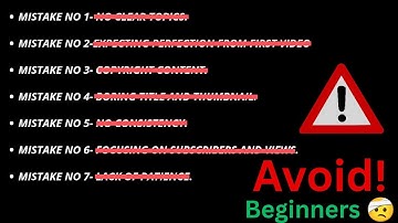 💡 7 Mistakes Every Beginner Should Avoid!(Fix them to grow