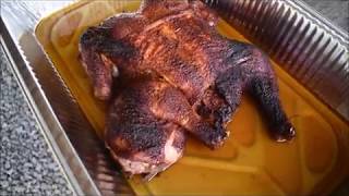 Spatchcock Chicken In The T&K Small Reverse Flow Cabinet Smoker