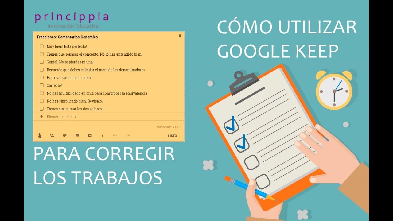 Cómo utilizar Google Keep para corregir el trabajo de tus alumnos - YouTube