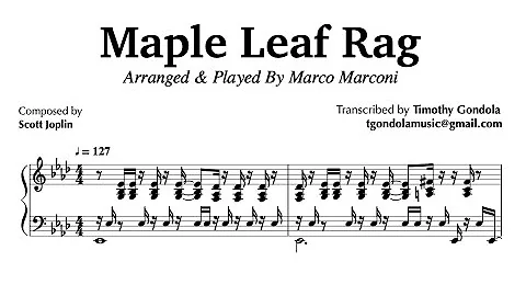 Maple Leaf Rag- Arranged by Marco Marconi (Piano T...