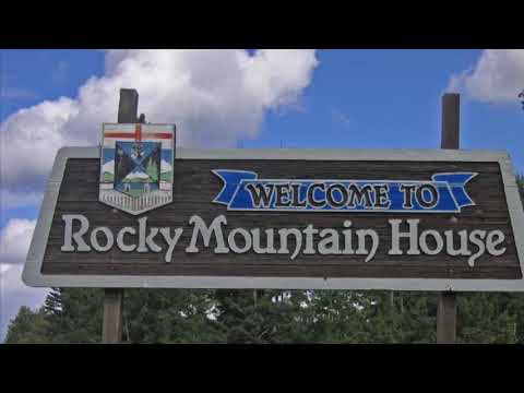 Rocky Mountain House, Main Street Downtown Drive Through 4K