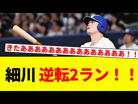 【きたああああああああああ！！】細川 逆転2ラン！！！！！！【プロ野球反応集】【2chスレ】【なんG】