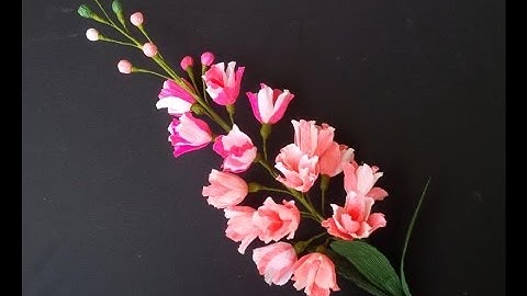 How to make paper flower with crepe paper #2 - Craft tutorial