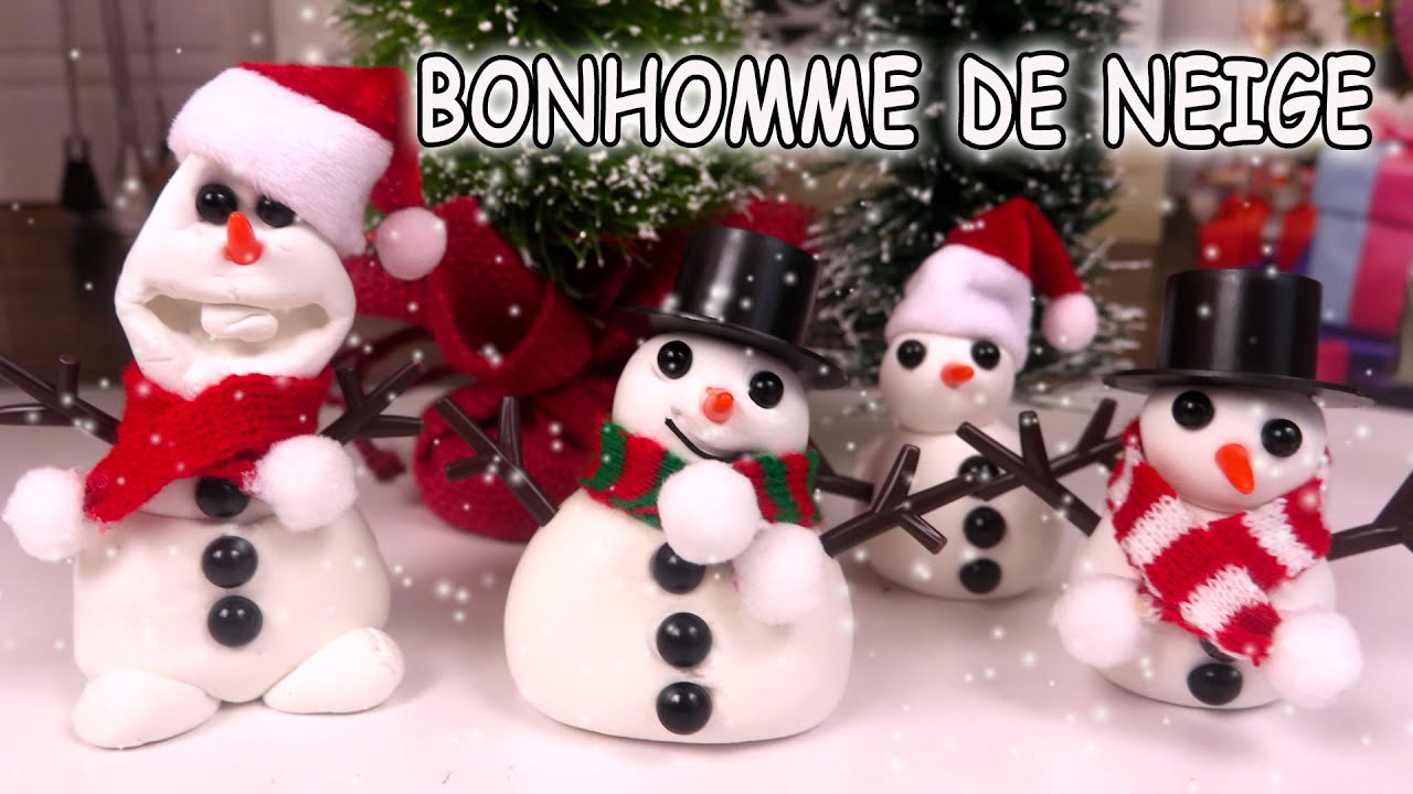 Compter avec de la pâte à modeler : le bonhomme de neige