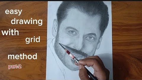 Salman Khan drawing (use grid method) step by step #salmankhan #sketch #art #trending #viralvideo 