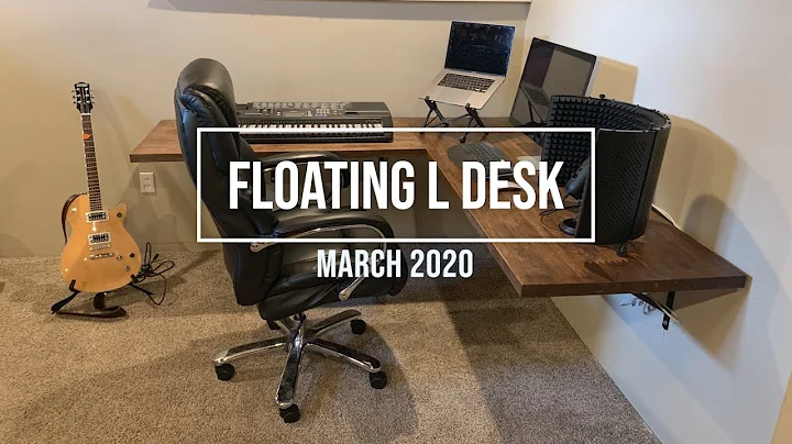 Floating L Desk for Music Room