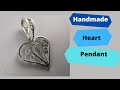 Handmade filigree heart pendant