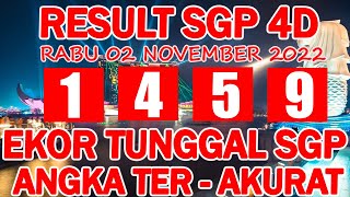PREDIKSI SGP RABU 2 NOVEMBER 2022 | BOCORAN TOGEL SINGAPURA HARI INI | RUMUS ANGKA JITU 4D