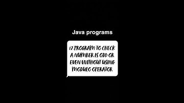 Program to check a number is odd or even without using modulo operator#java#coding  #programming