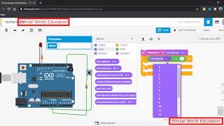 Robotics|School Project|Coding|Lighting LED Using Push button|Kids |Using Arduino Tinkercad|By Navya