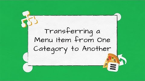 Transferring a Menu Item from One Category to Another | MM016 | Sapaad Academy