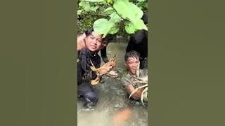 Malalaking alimango ang nahuli namin.