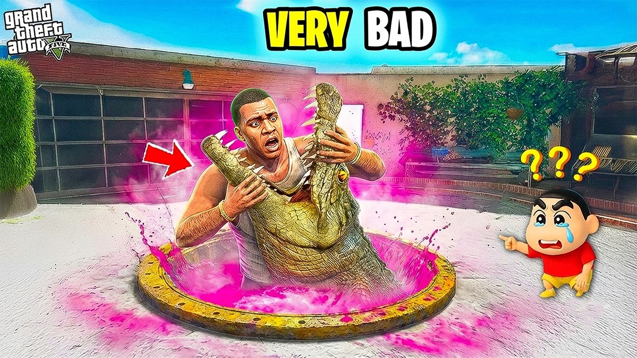 Franklin & Shinchan Find UNDERGROUND DRAINAGE inside His House😱 Most Shocking Life Story