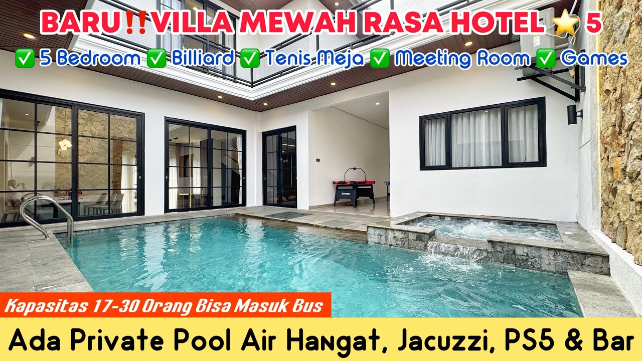 BARU OPENING‼️Ada Kolam Air Hangat, Jacuzzi, PS5, Gak Cukup Nginep Sehari 😍 VILLA KANARA BANDUNG