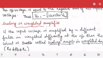 Summing scaling and averaging amplifier