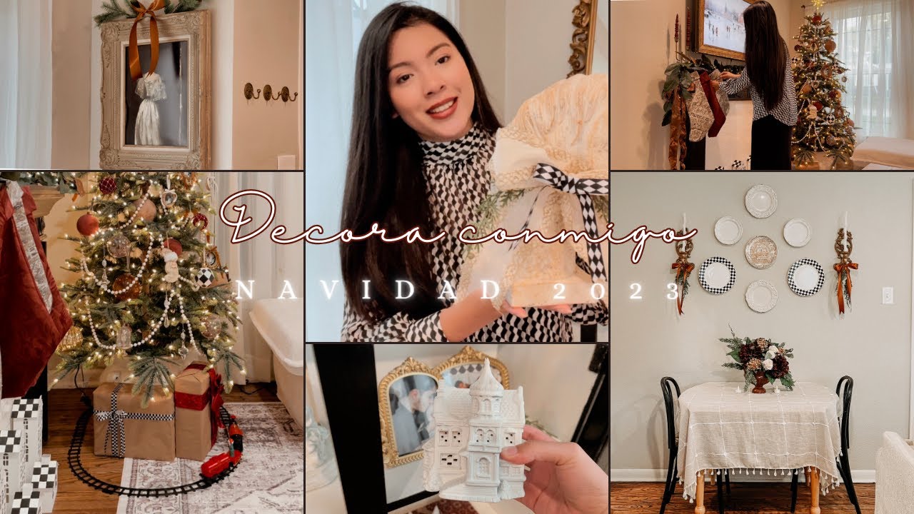 Decora conmigo mi Sala + Comedor + Entrada para Navidad 🌲✨| Romantic French 🕯️| Ana Quintero