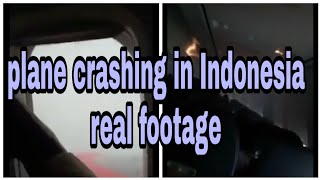 Plane crashing in Indonesia real footage