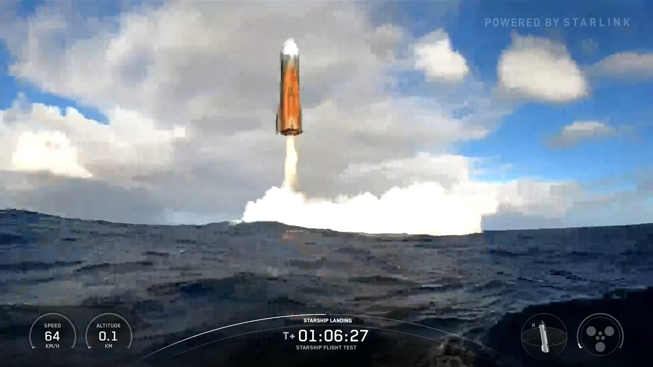 Starship reentry and landing, 26 August 2025