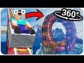Minecraft [VR] 360° 4K 50 Fps - NOOB on a ROLLER COASTER in VIRTUAL REALITY