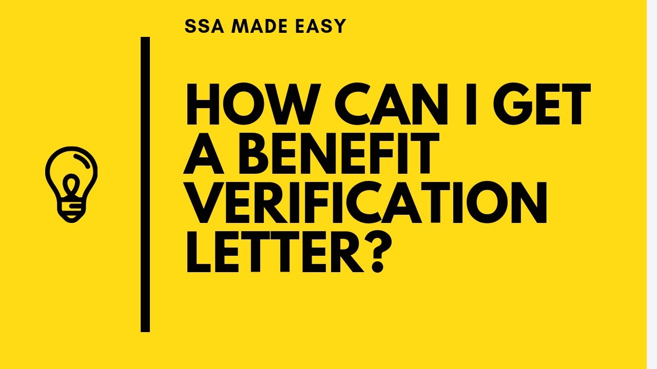 How Can I Get A Benefit Verification Letter? - YouTube