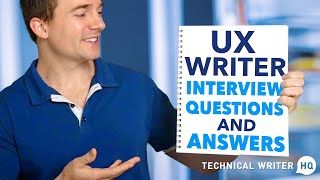 UX Writer Interview Questions and Answers