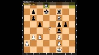 Chess Puzzle Rating 1816 — Black to move! #Shorts