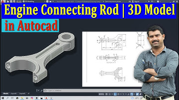 Engine Connecting Rod I Con Road I autocad 3d tutorial for beginners