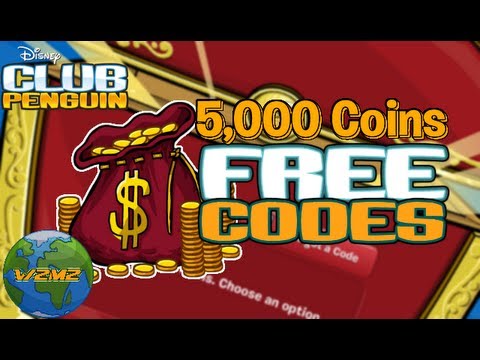 Club Penguin - 5,000 Coins Code (March 2013)