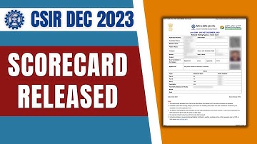 CSIR Dec 2023 Score Card Released | Download Now | CSIR UGC NET DEC 2023 | All 