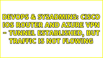 DevOps & SysAdmins: Cisco IOS Router and Azure VPN - tunnel established, but traffic is not flowing