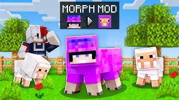 Using MORPH MOD To Cheat In Minecraft Hide and Seek! @Shivang02