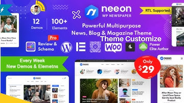Neeon  WordPress News Magazine Theme Customize 2022
