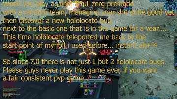 RANT! Discovered a new hololocate bug next to the old one... broken, unfair game....