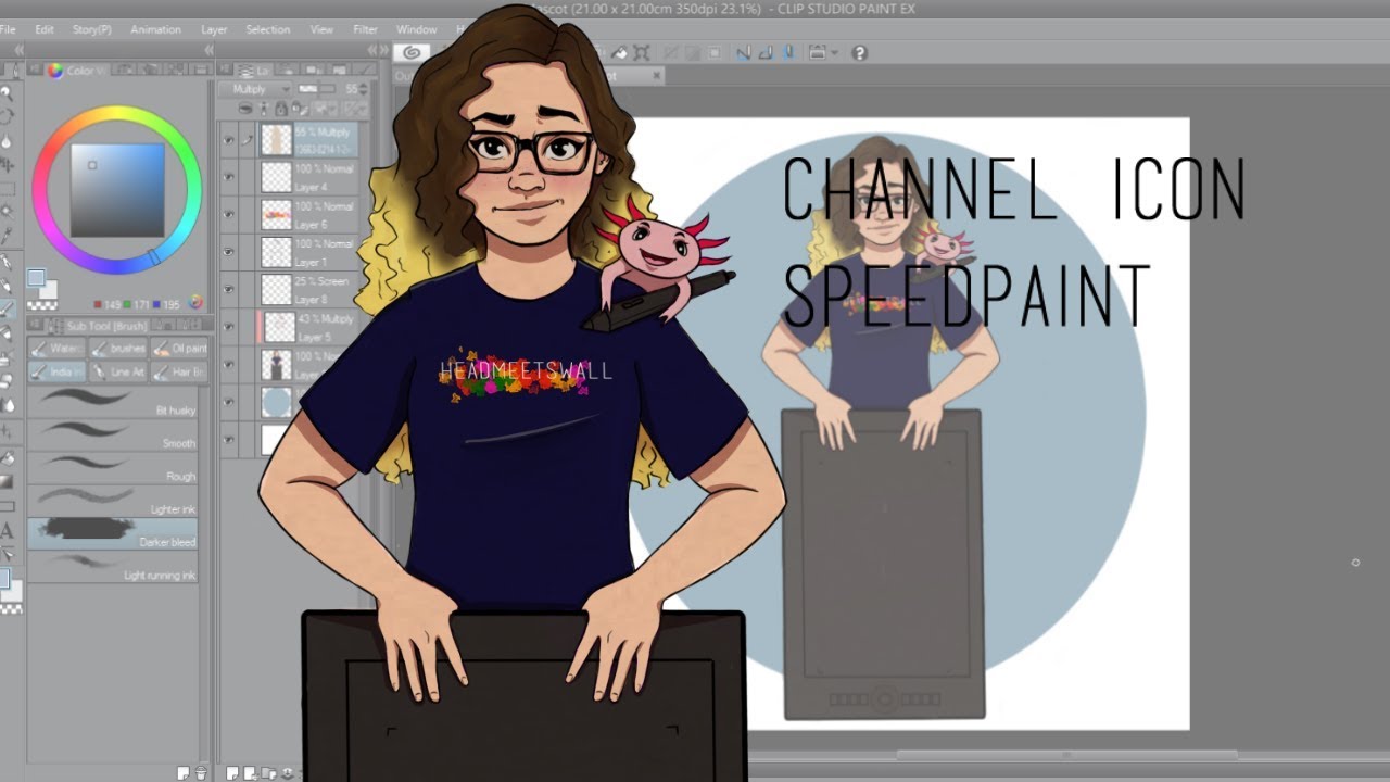 Channel Icon Speedpaint - Introducing My Outro - Clip Studio Paint Pro ...