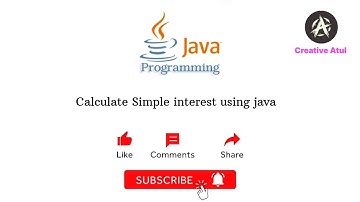 Calculate Simple interest using Java. #java #program #code #programming @ATech-7979