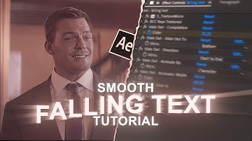 smooth FALLING TEXT - after effects tutorial