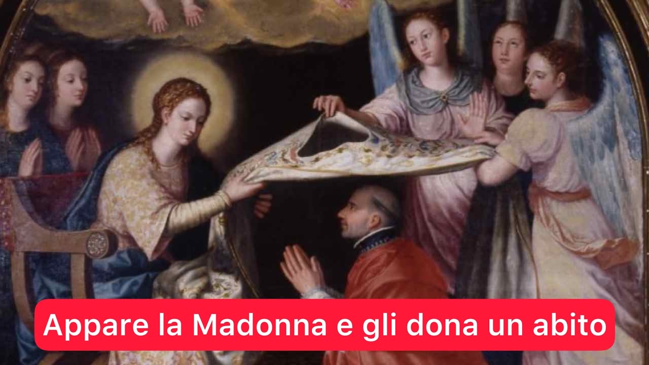Appare la Madonna e gli dona una veste, Sant Idelfonso anno 650 DC