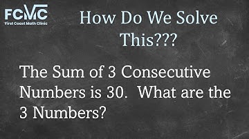 How to Find 3 Consecutive Numbers if We Know the Sum