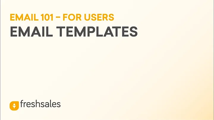 How to create Email Templates? | Freshsales CRM System