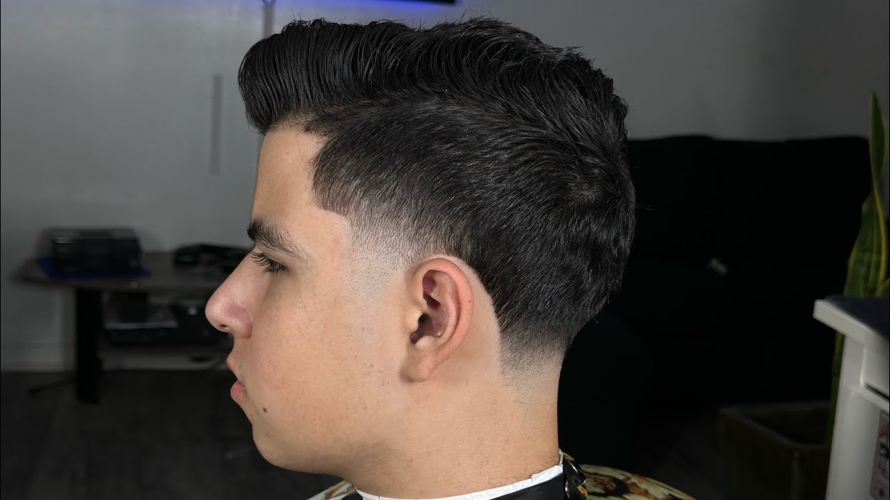 Mid Taper Tutorial Business Casual Haircut how to do scissor work