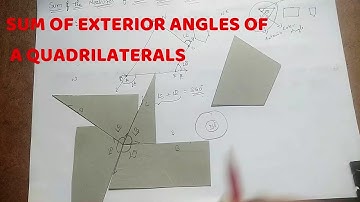 UNDERSTANDING QUADRILATERALS -SUM OF EXTERIOR ANGLES OF A POLYGON /8TH CLASS /NCERT