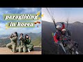 i went PARAGLIDING in danyang, rural korea travel vlog 🪂🇰🇷 // black in korea