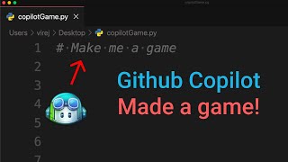 can github copilot make a game with one comment?