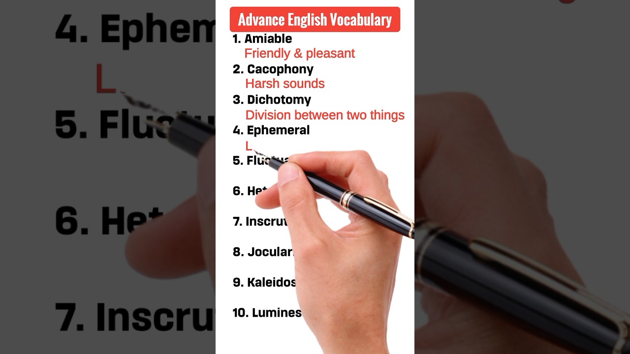 Advanced English Vocabulary Words Every Learner Should Know!
