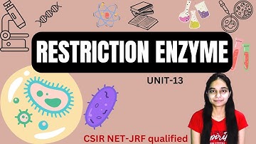 RESTRICTION ENZYME | TECHNIQUES | UNIT-13 CSIR LIFE SCIENCE #csirnet