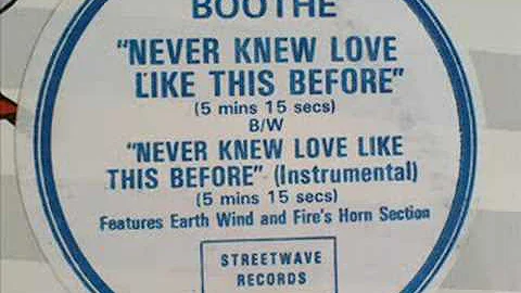 NEVER KNEW LOVE LIKE THIS BEFORE - PATRICK BOOTHE