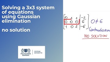 Linear algebra - Solving a 3x3 system of equations using Gaussian elimination - no solution